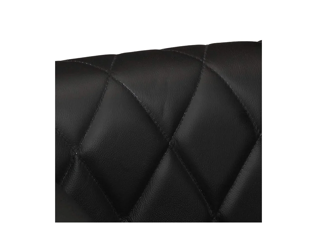 Sillón | Silla de cuero de cabra auténtico negro SHL3706
