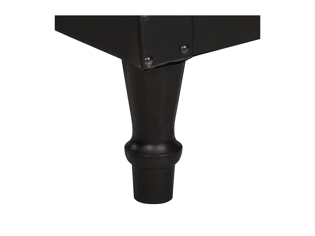 Sillón | Silla de cuero de cabra auténtico negro SHL3706