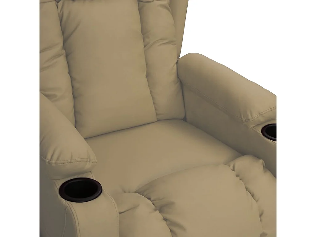 Sta-op-stoel kunstleer cappuccinokleurig