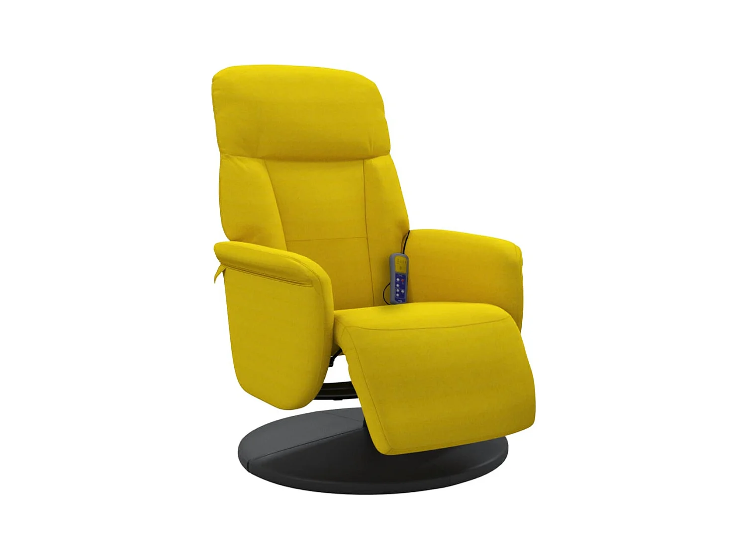 Sillón de relax | Sillón reclinable masaje con reposapiés terciopelo amarillo SHL2156