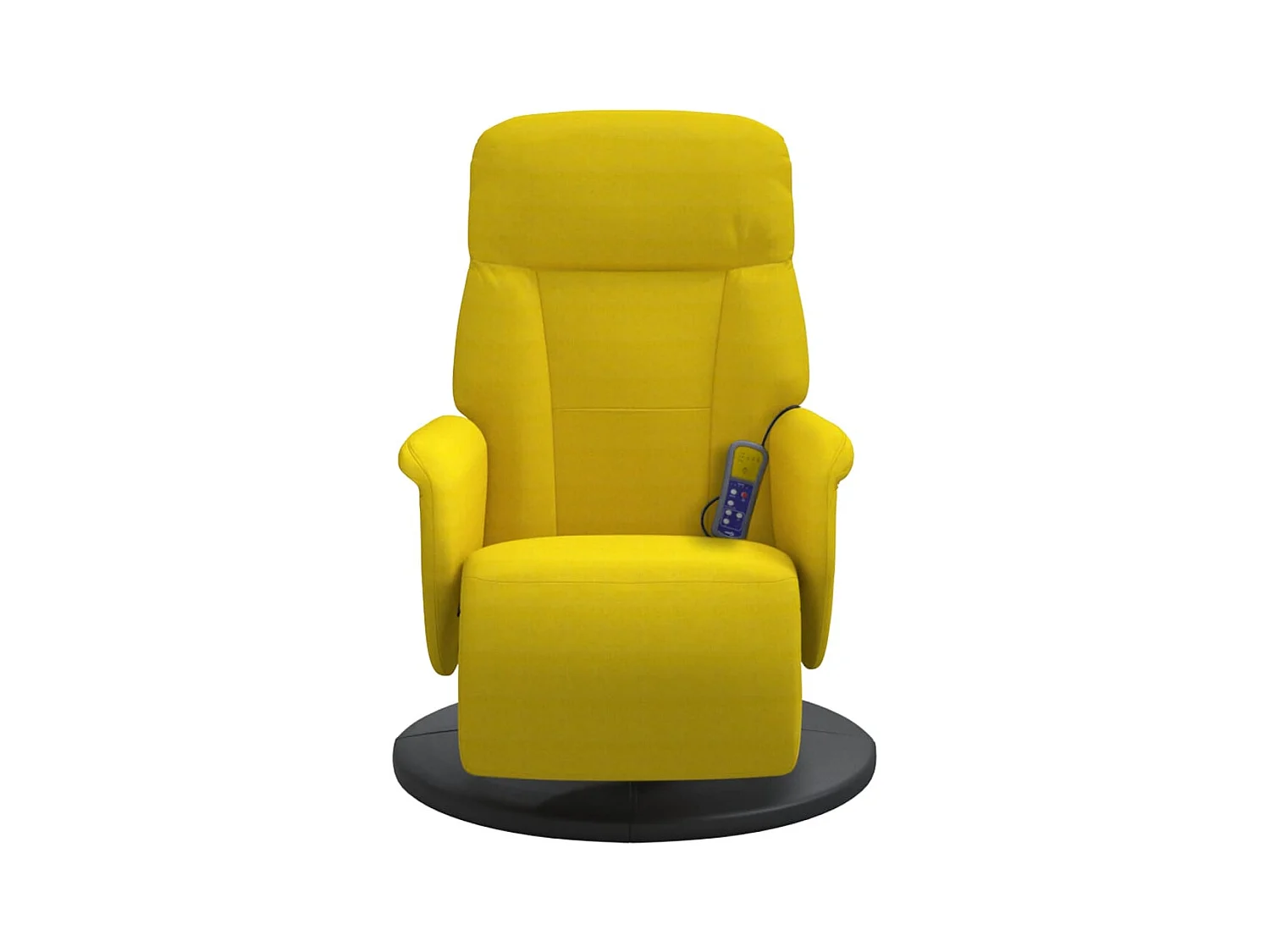 Sillón de relax | Sillón reclinable masaje con reposapiés terciopelo amarillo SHL2156