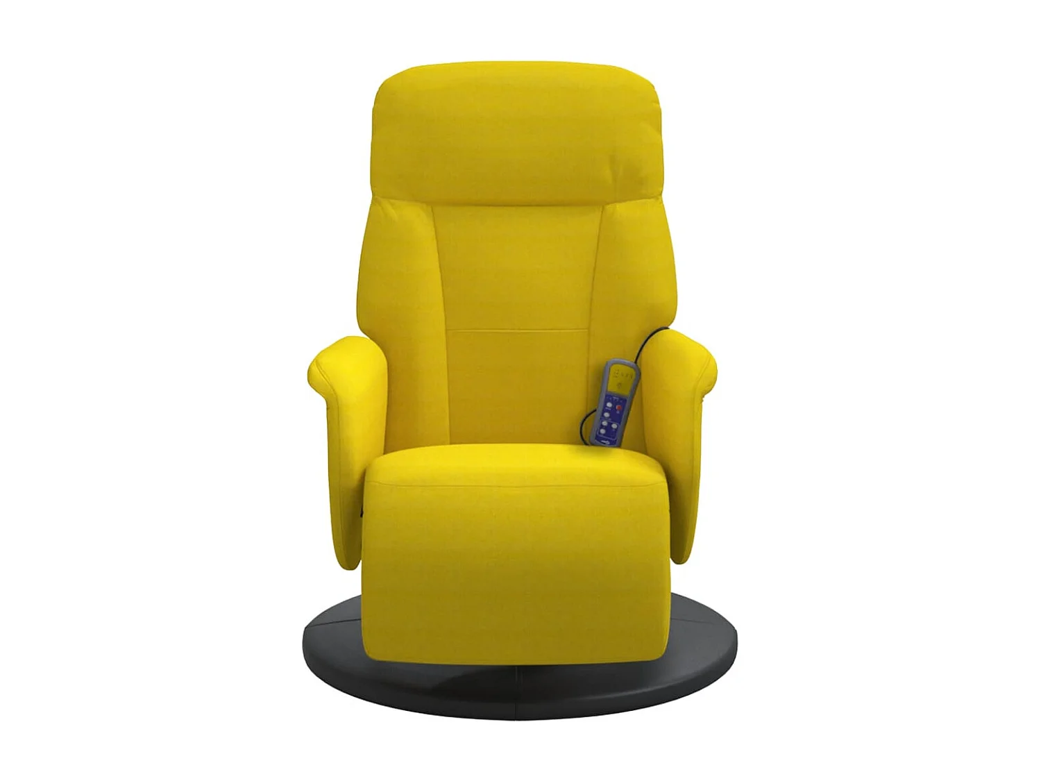 Fauteuil inclinable-Fauteuil salon de massage avec repose-pied jaune velours SHL5167
