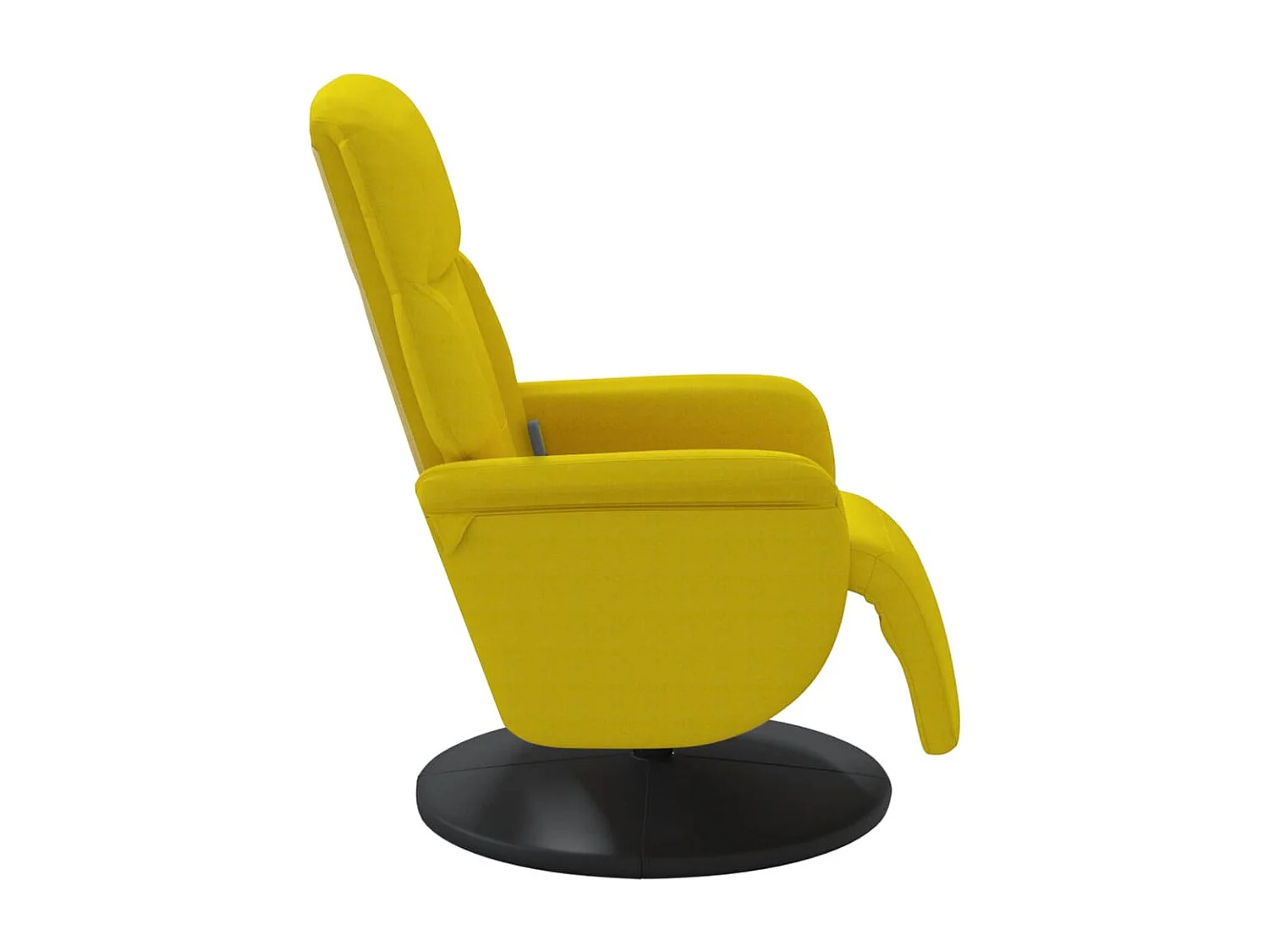 Fauteuil inclinable-Fauteuil salon de massage avec repose-pied jaune velours SHL5167