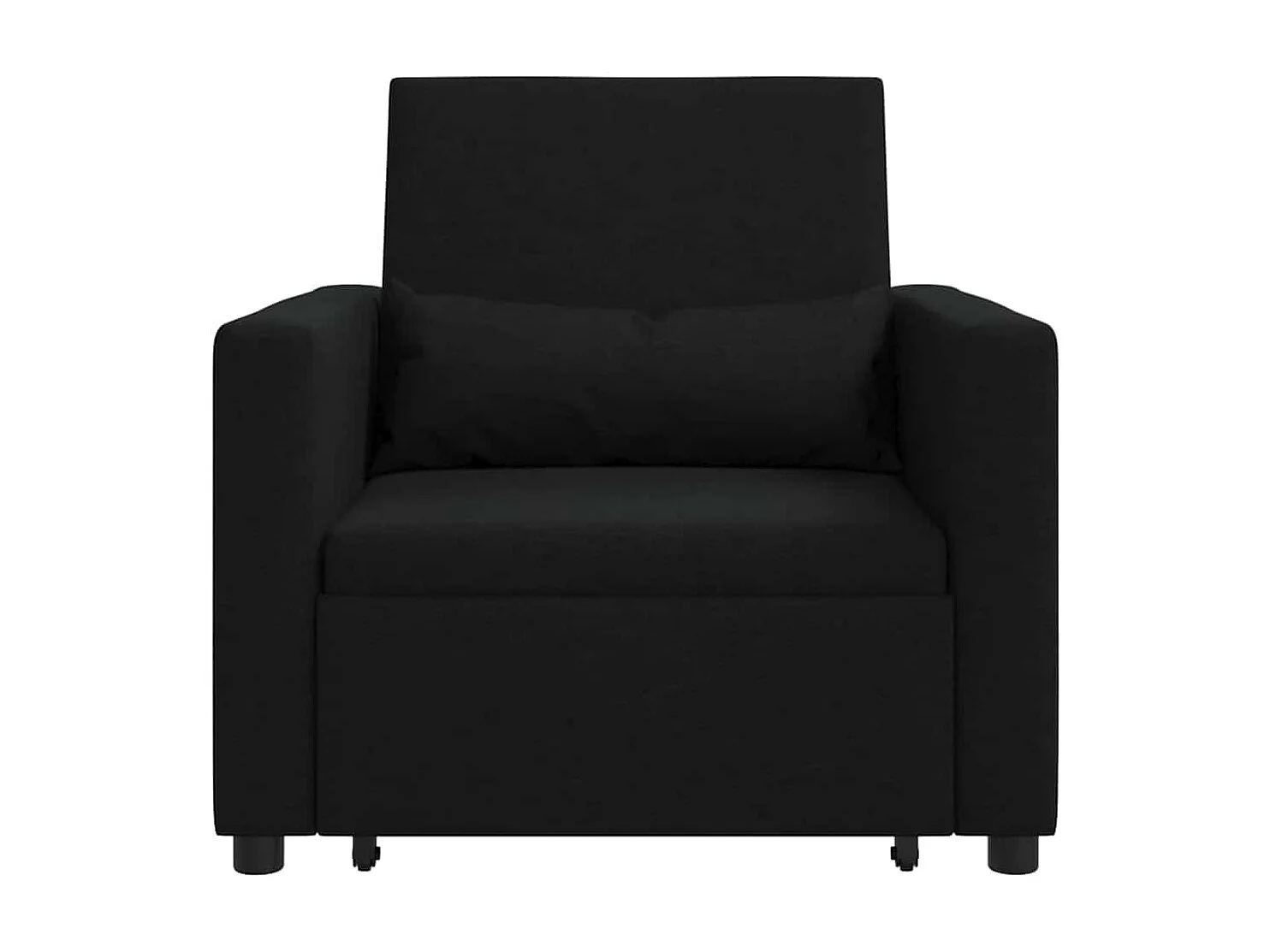 Fauteuil Salon-Chaise de relax-Chaise de Canapé Noir 90x165x87 cm tissu SHL1399