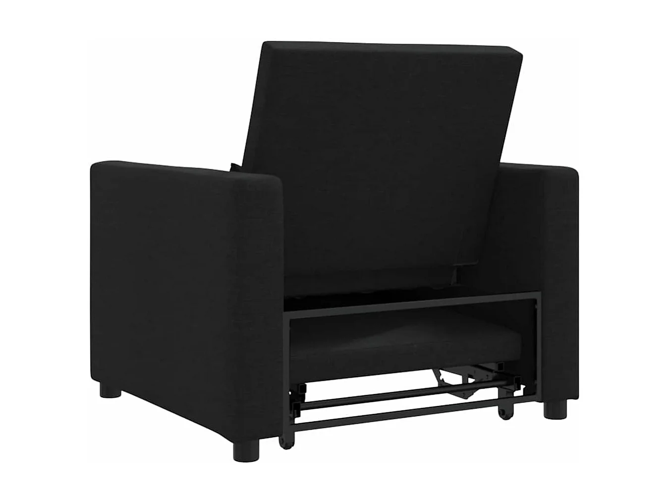 Fauteuil Salon-Chaise de relax-Chaise de Canapé Noir 90x165x87 cm tissu SHL1399