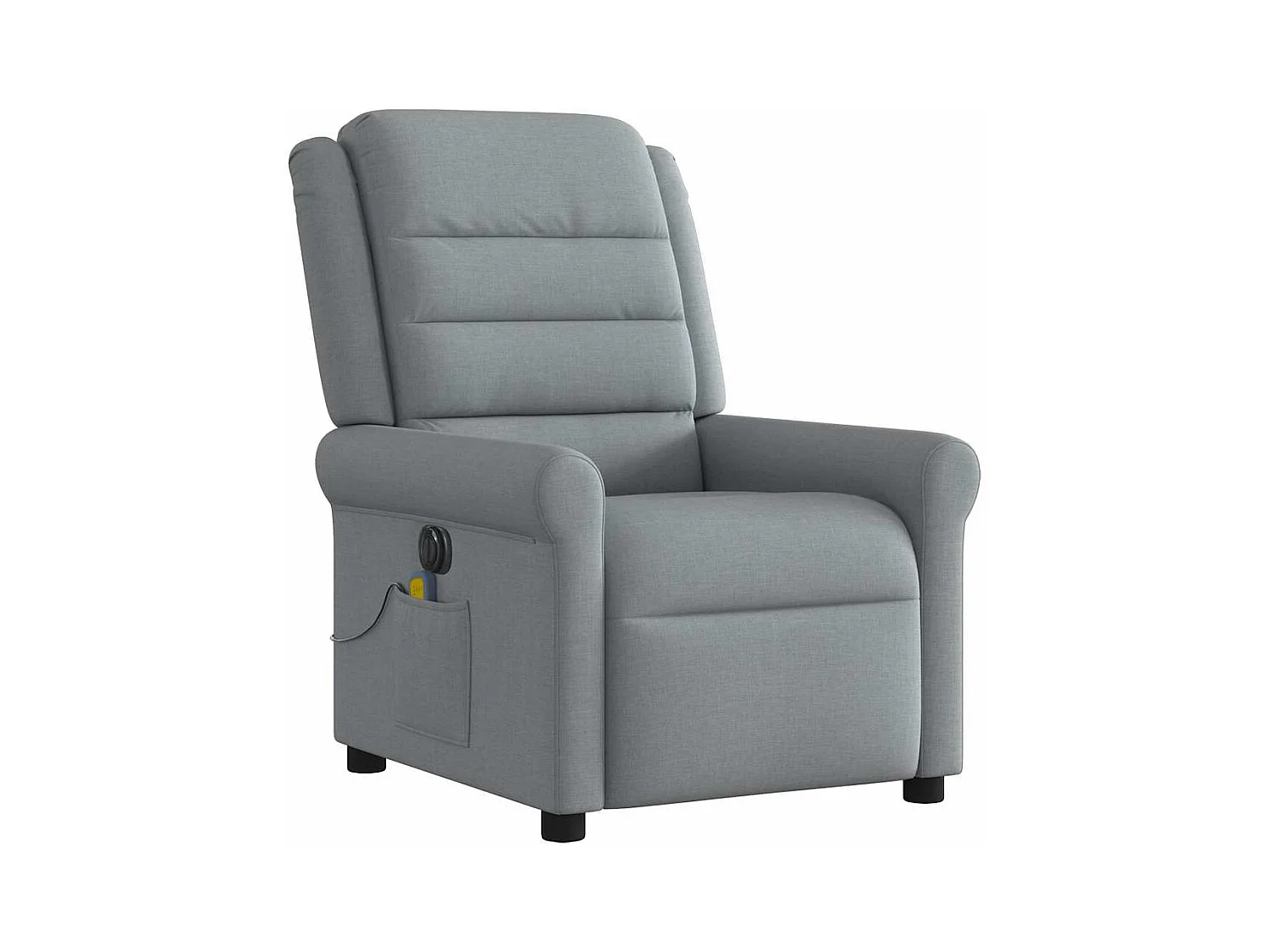 Sillón de relax | Sillón reclinable de masaje eléctrico tela gris claro SHL4139