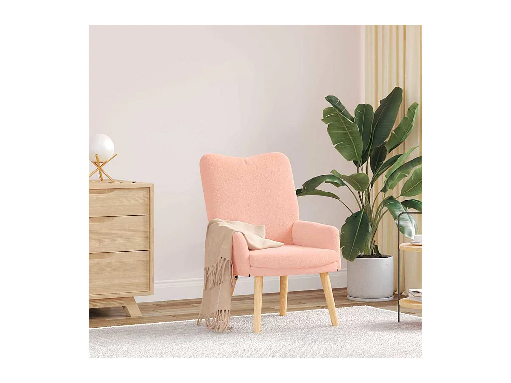 Sillón de relax | Silla Relax | Sillón de salón Rosa 63x67x94 cm tela SHL6489