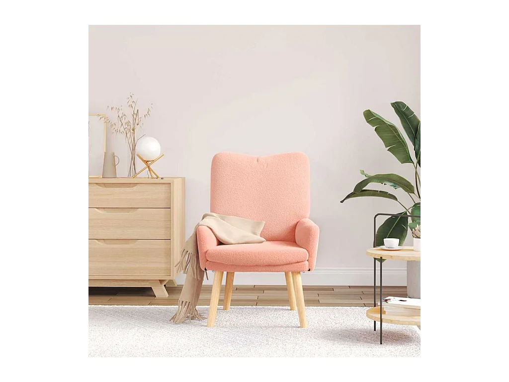 Sillón de relax | Silla Relax | Sillón de salón Rosa 63x67x94 cm tela SHL6489