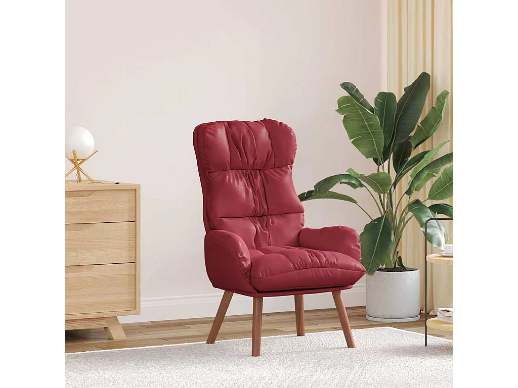 Poltrona | Cadeira de Sala | Cadeira Relaxante vermelho tinto 69x74x93 cm SHL742691