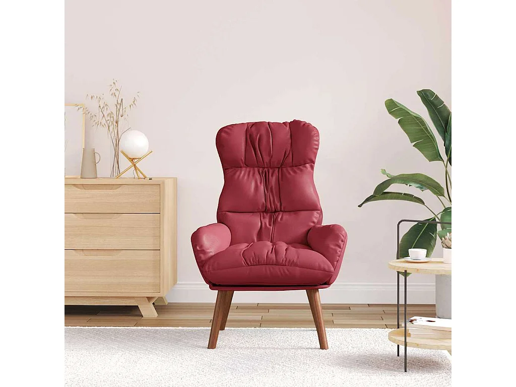 Poltrona | Cadeira de Sala | Cadeira Relaxante vermelho tinto 69x74x93 cm SHL742691