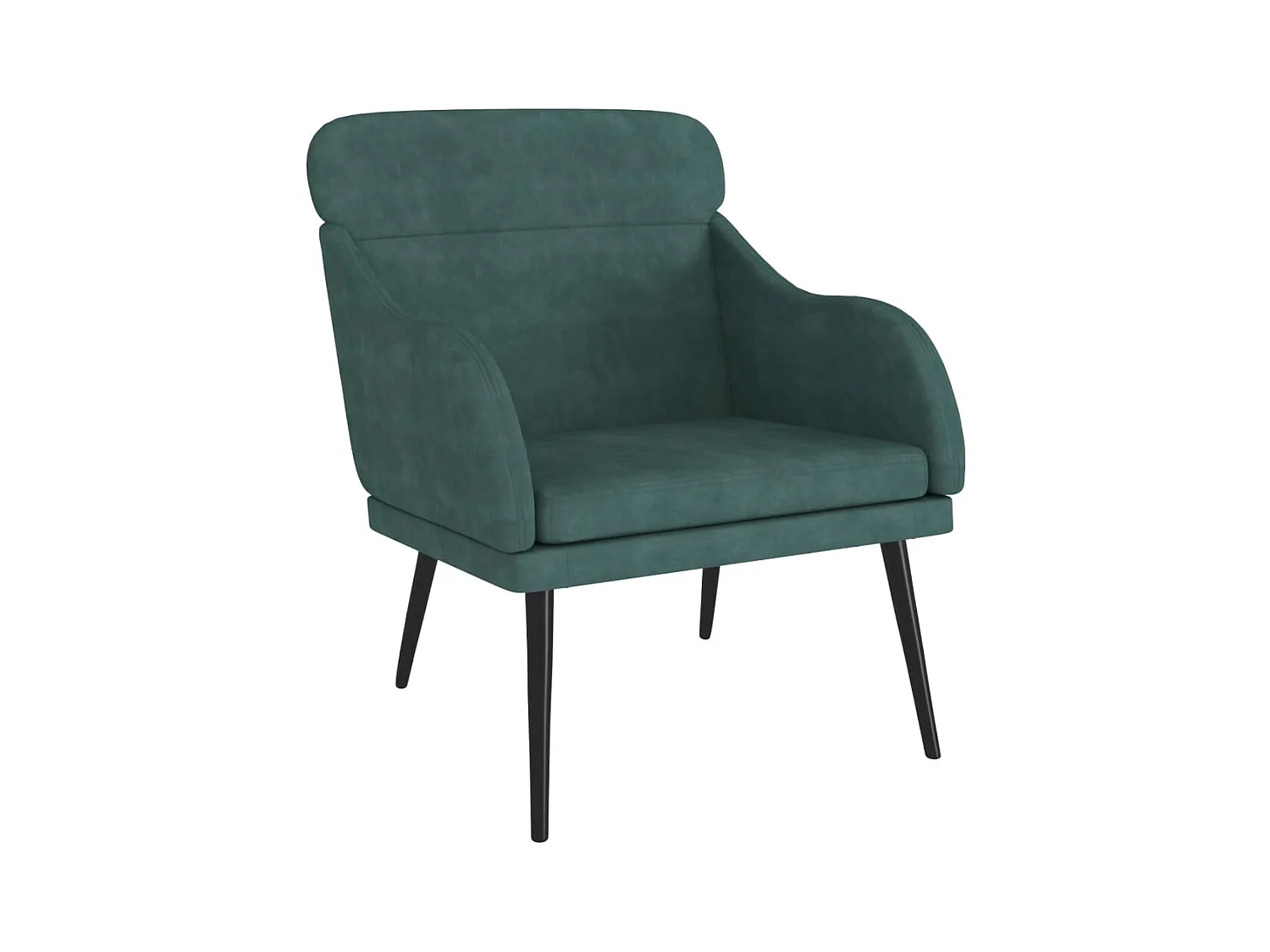 Poltrona | Cadeira Relax  com apoio de braços 63x76x80 cm veludo verde-escuro SHL403863