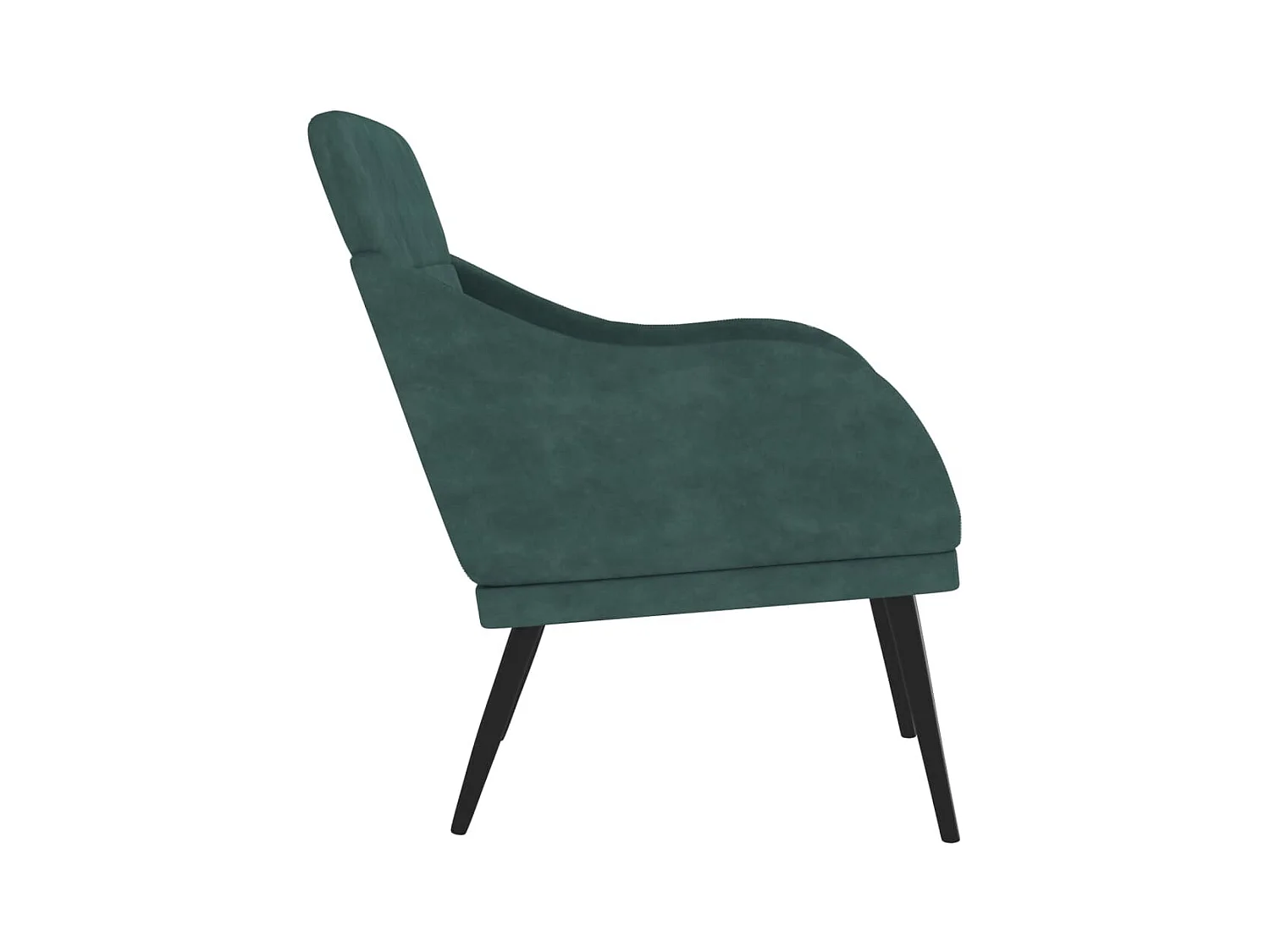 Sillón de salón | Silla de relax | Sillón de terciopelo verde oscuro 63x76x80 cm SHL7096