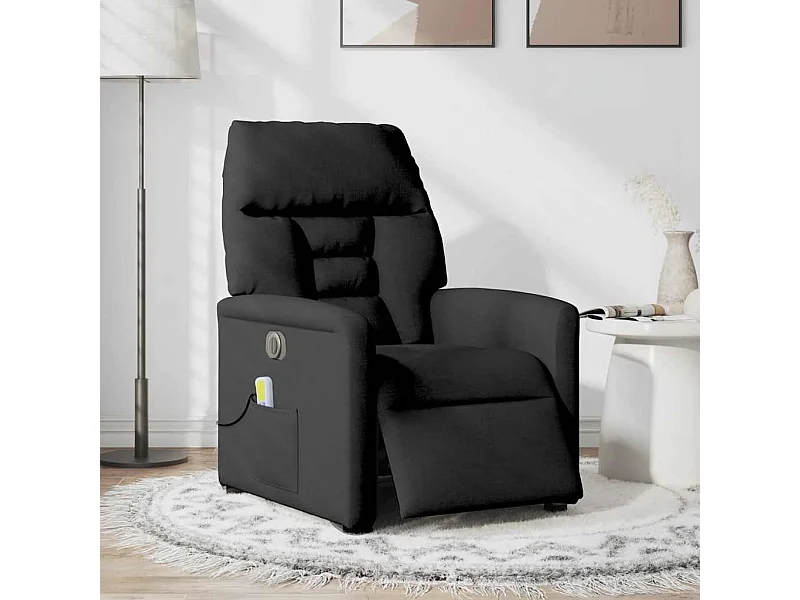 Sillón de relax | Sillón reclinable de masaje eléctrico tela negro SHL5819