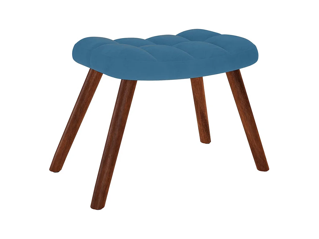 Chaise de relaxation moderne avec tabouret-Fauteuil de Salon Bleu Velours SHL2808