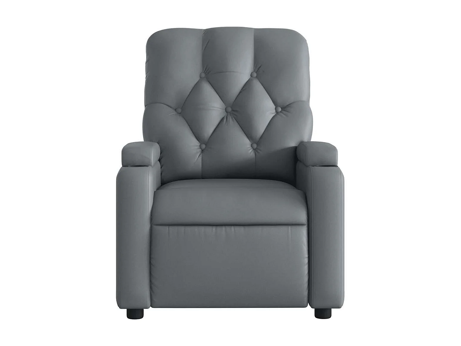 Fauteuil inclinable-Chaise de relax-Fauteuil de Massage gris similicuir SHL3788