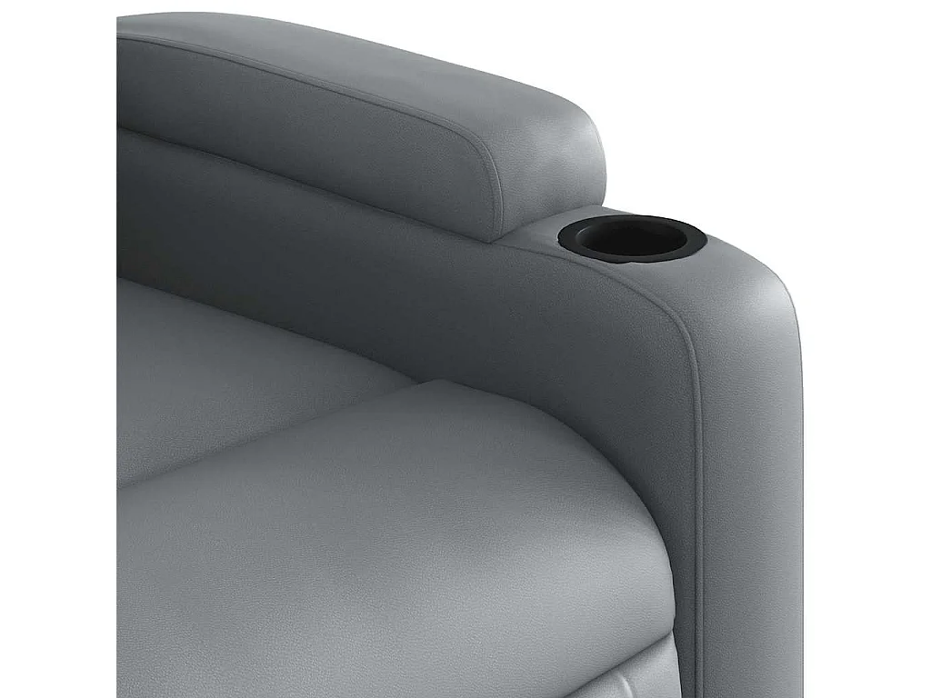 Fauteuil inclinable-Chaise de relax-Fauteuil de Massage gris similicuir SHL3788