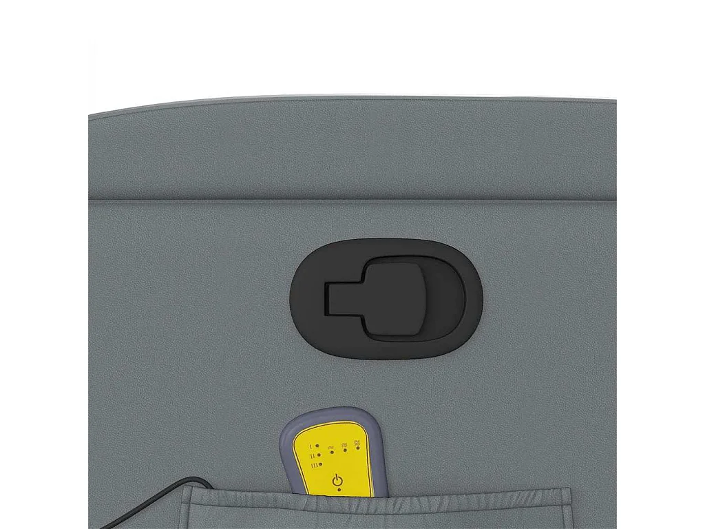 Fauteuil inclinable-Chaise de relax-Fauteuil de Massage gris similicuir SHL3788