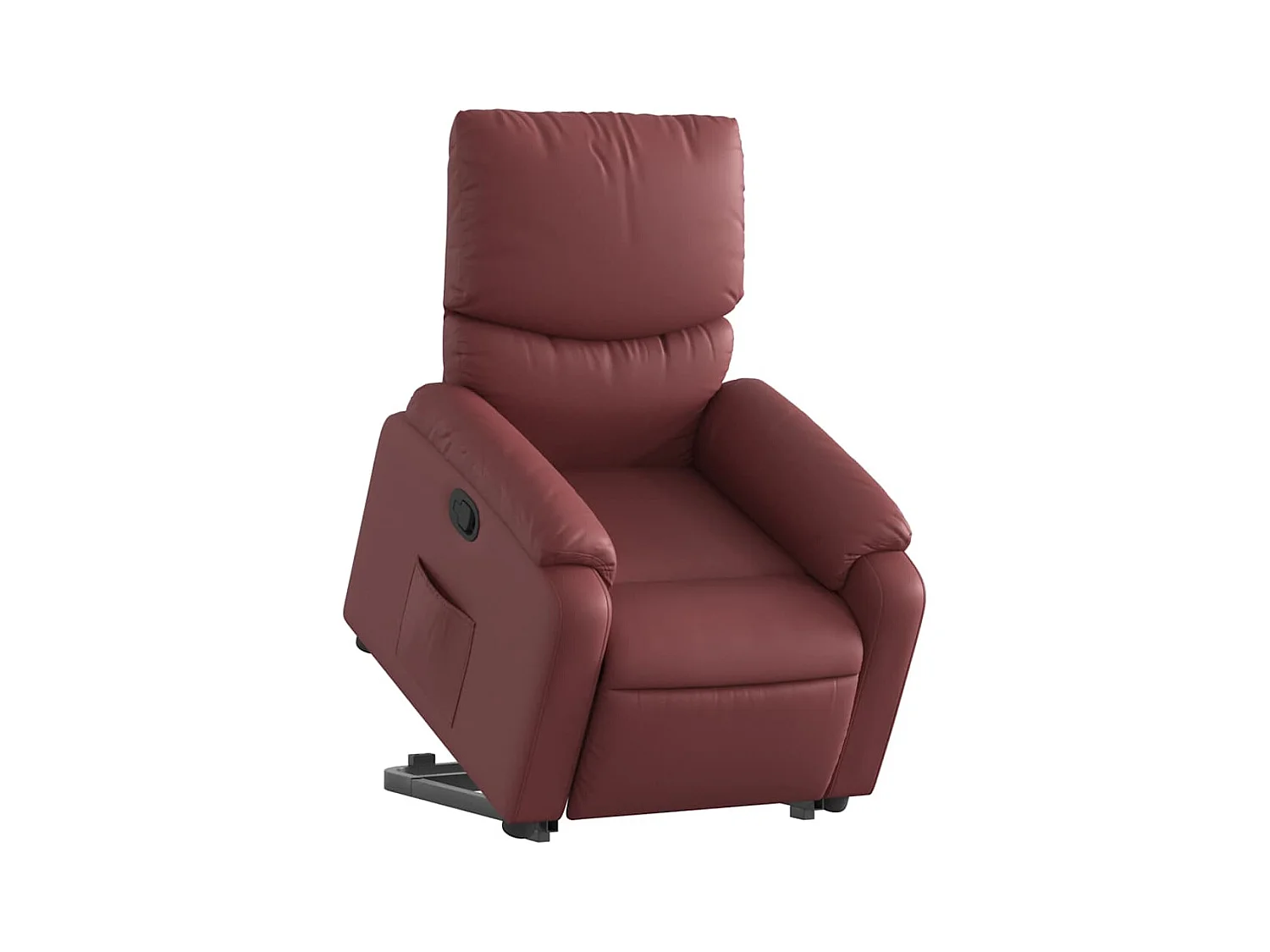 Fauteuil inclinable-Chaise de relax-Fauteuil salon Rouge bordeaux Similicuir SHL910