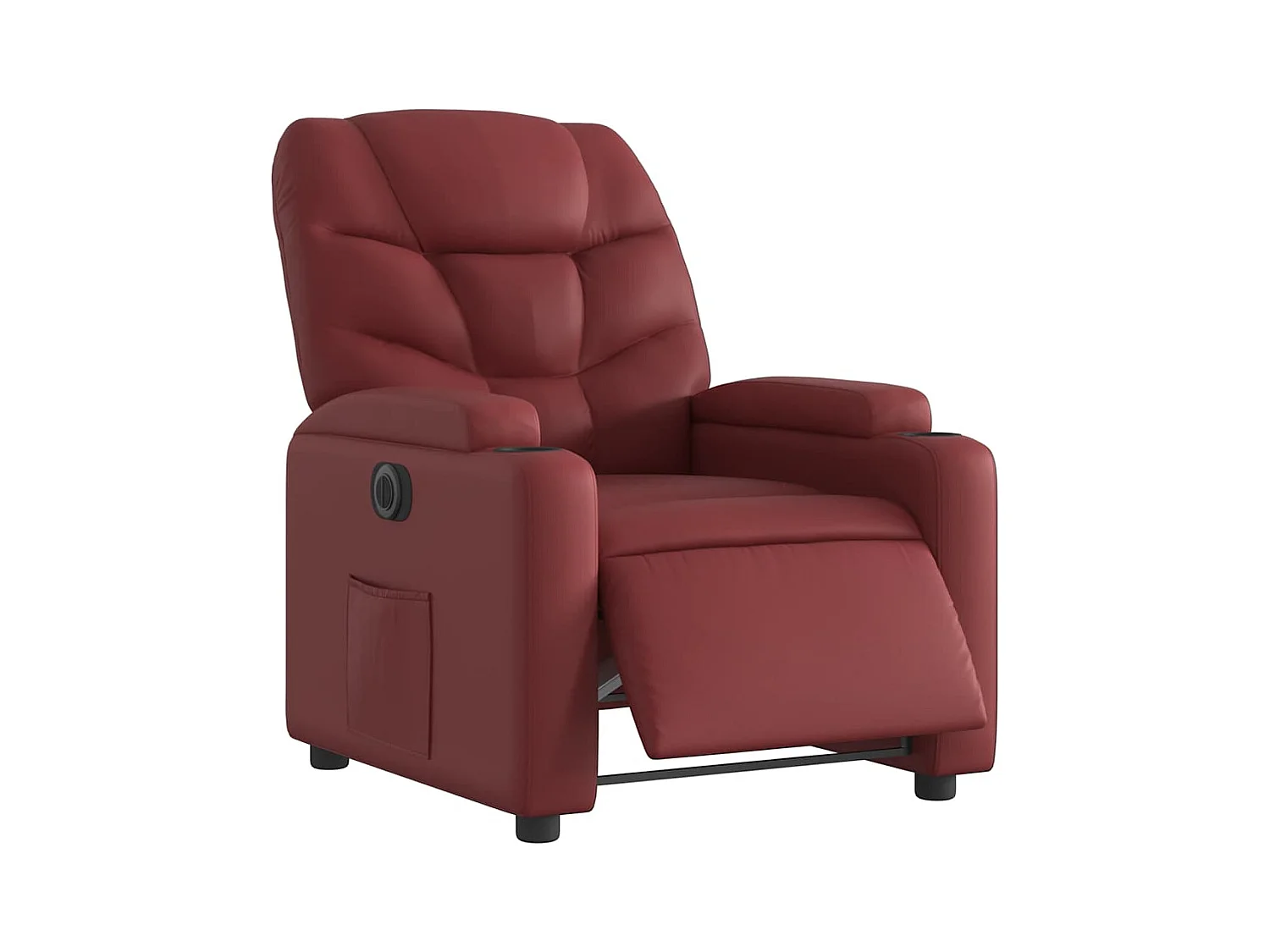 Sillón de relax | Silla | Sillón reclinable eléctrico de cuero sintético rojo tinto SHL2644