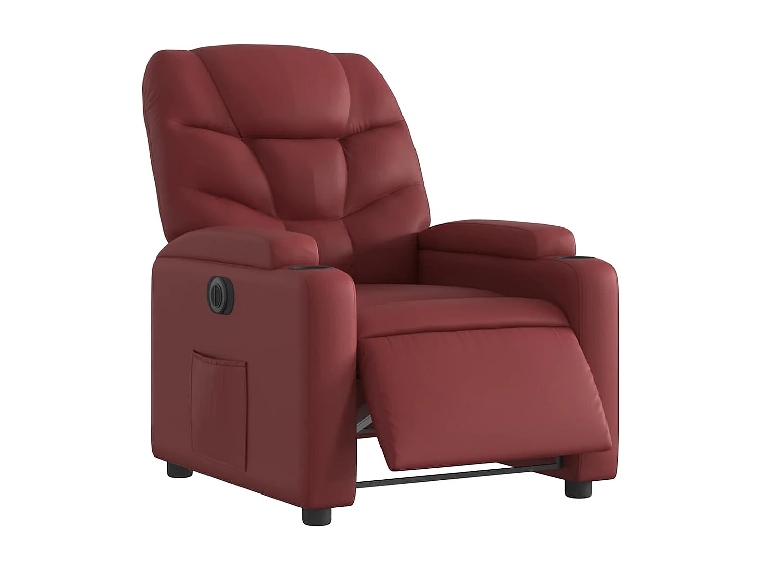 Fauteuil inclinable électrique-Chaise de relax-Fauteuil salon Rouge bordeaux Similicuir SHL5216