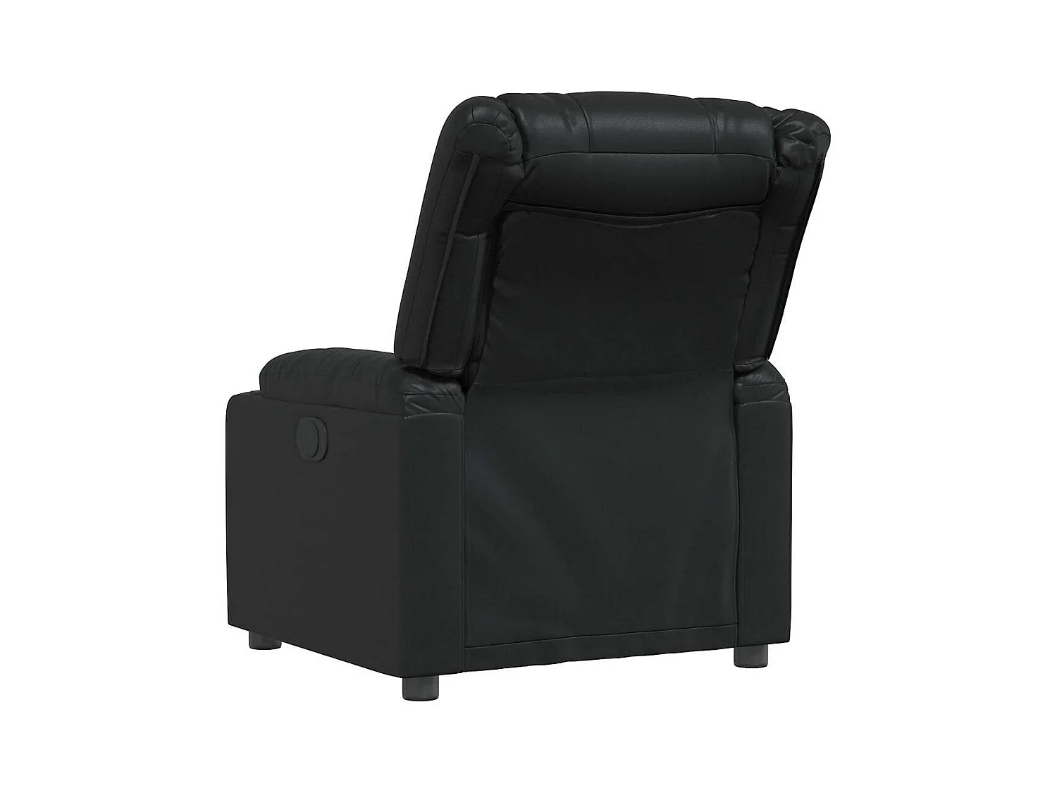 Sillón de relax | Sillón reclinable de cuero sintético negro SHL5709