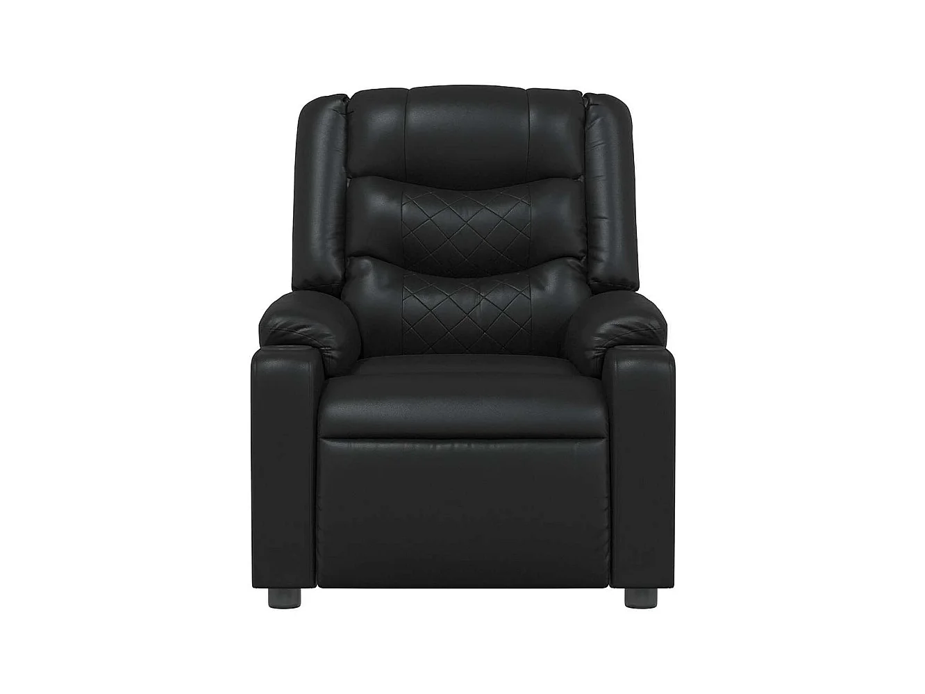 Sillón de relax | Sillón reclinable de cuero sintético negro SHL5709