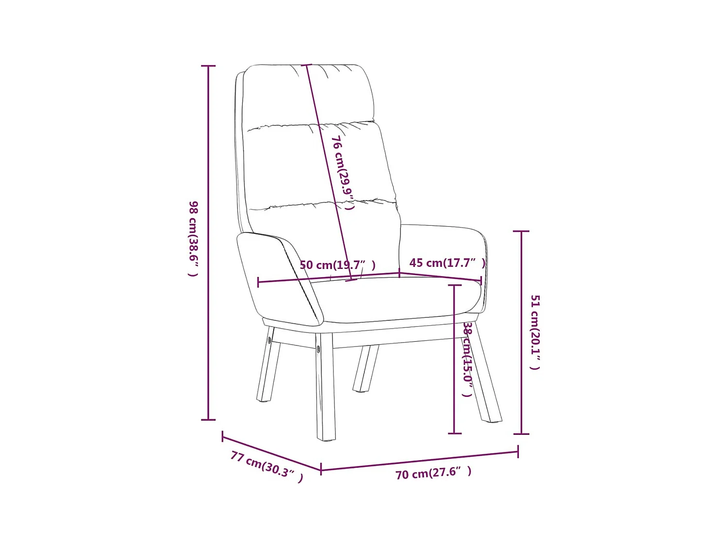 Sillón de relax | Silla de relax de tela negro SHL5360