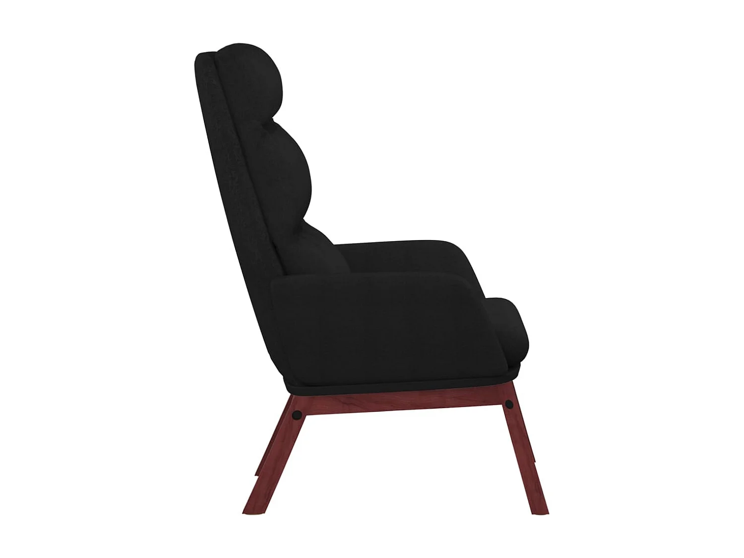 Chaise de relaxation-Fauteuil de Salon Noir Tissu SHL5487