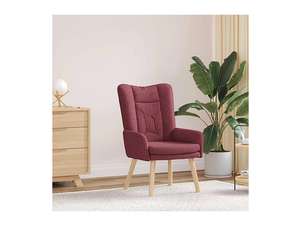 Sillón de relax | Silla Relax | Sillón de salón Rojo vino tinto 63x67x94 cm tela SHL3305