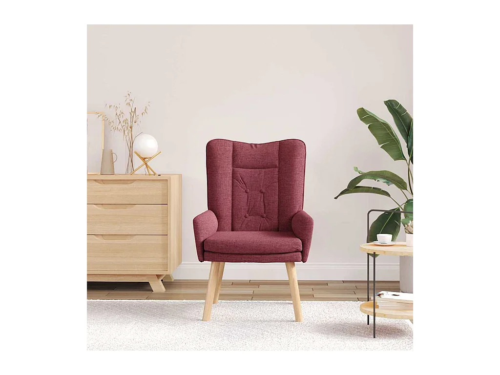 Sillón de relax | Silla Relax | Sillón de salón Rojo vino tinto 63x67x94 cm tela SHL3305