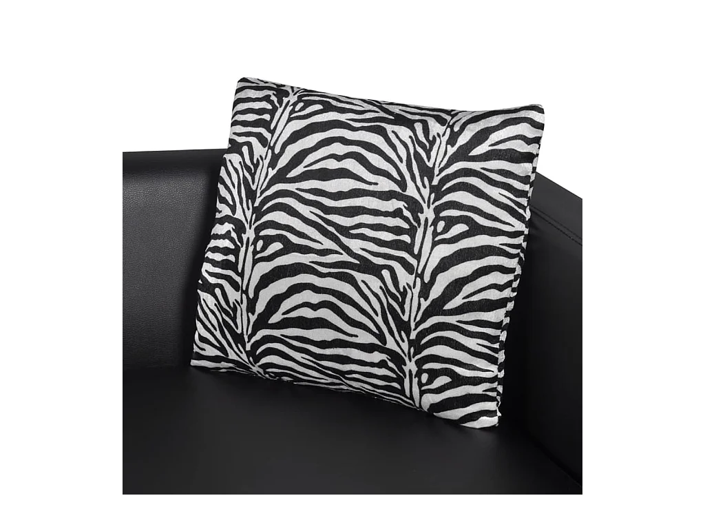 Sillón | Silla de cuero sintético negro SHL5754