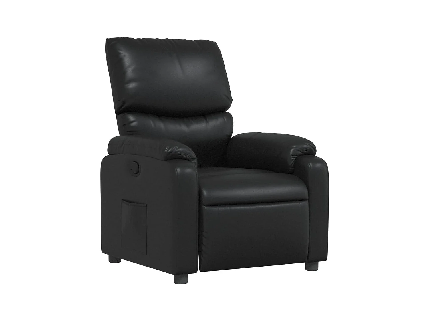 Fauteuil inclinable-Fauteuil salon Noir Similicuir SHL2379