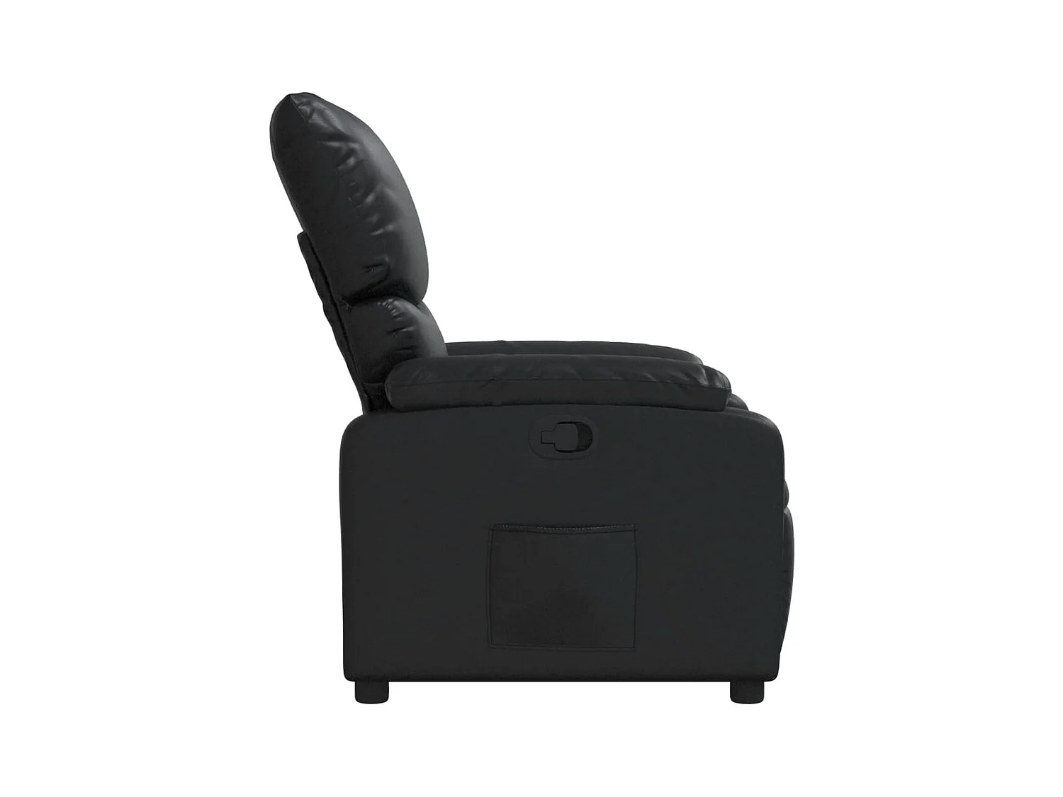 Fauteuil inclinable-Fauteuil salon Noir Similicuir SHL2379