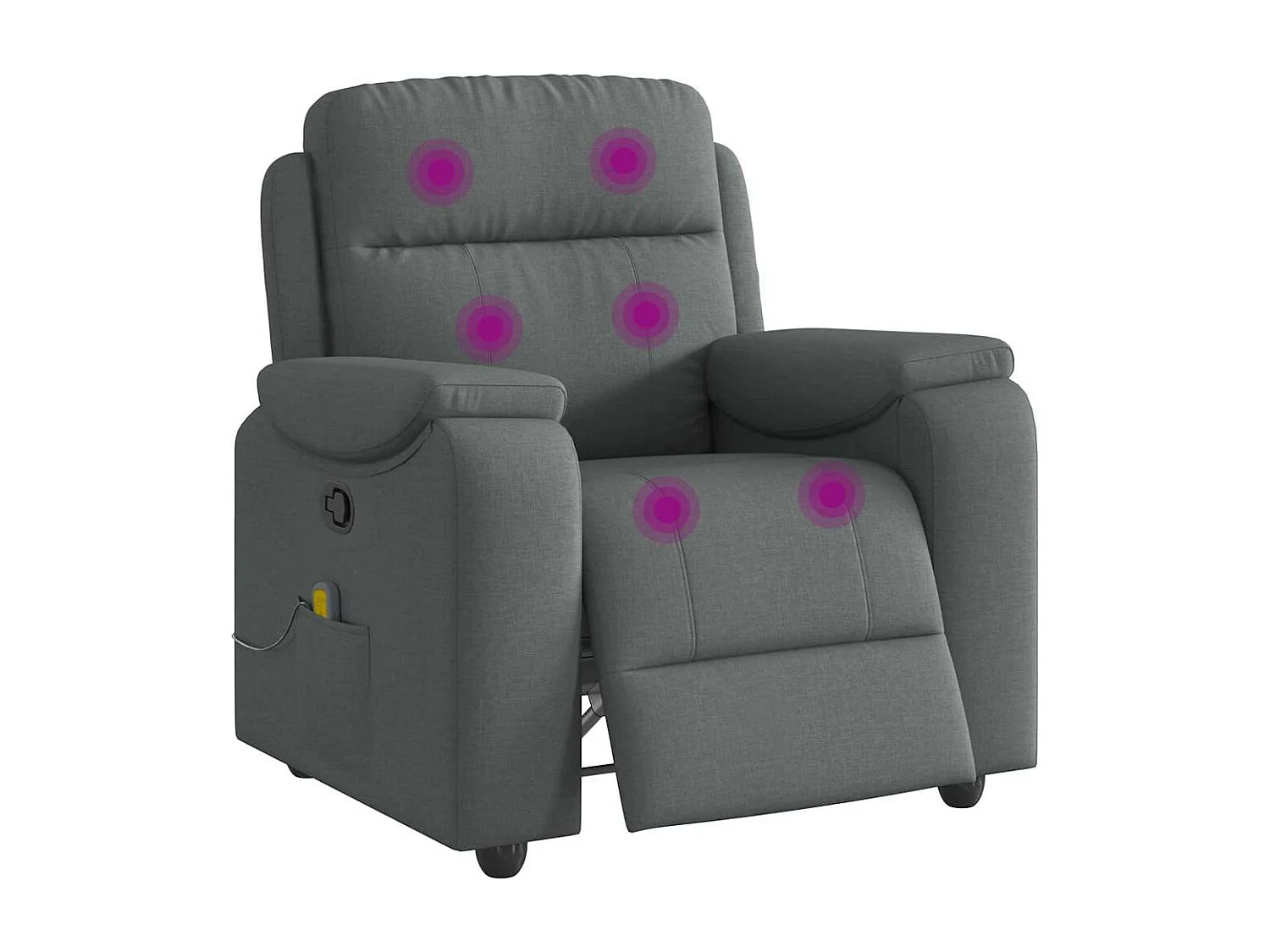 Massage-Relaxsessel, Stoff, Dunkelgrau SHL7002