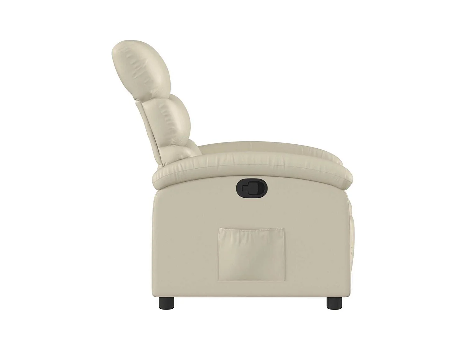 Sillón de relax | Sillón reclinable de cuero sintético crema SHL7955