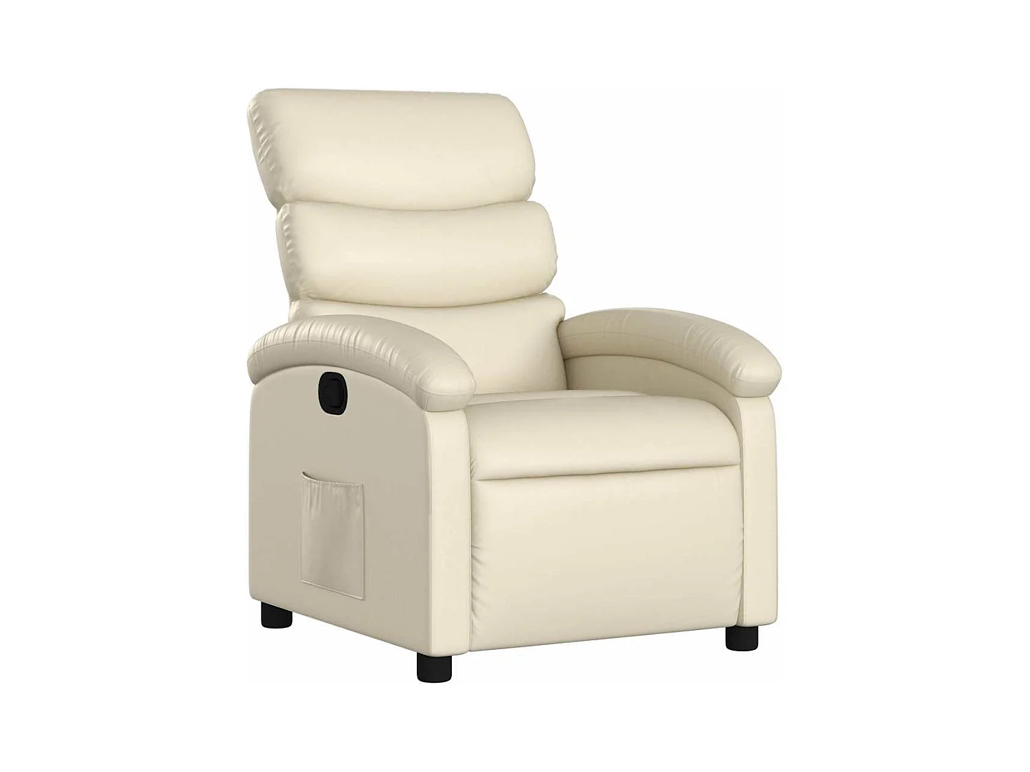 Fauteuil inclinable-Fauteuil salon Crème Similicuir SHL4869