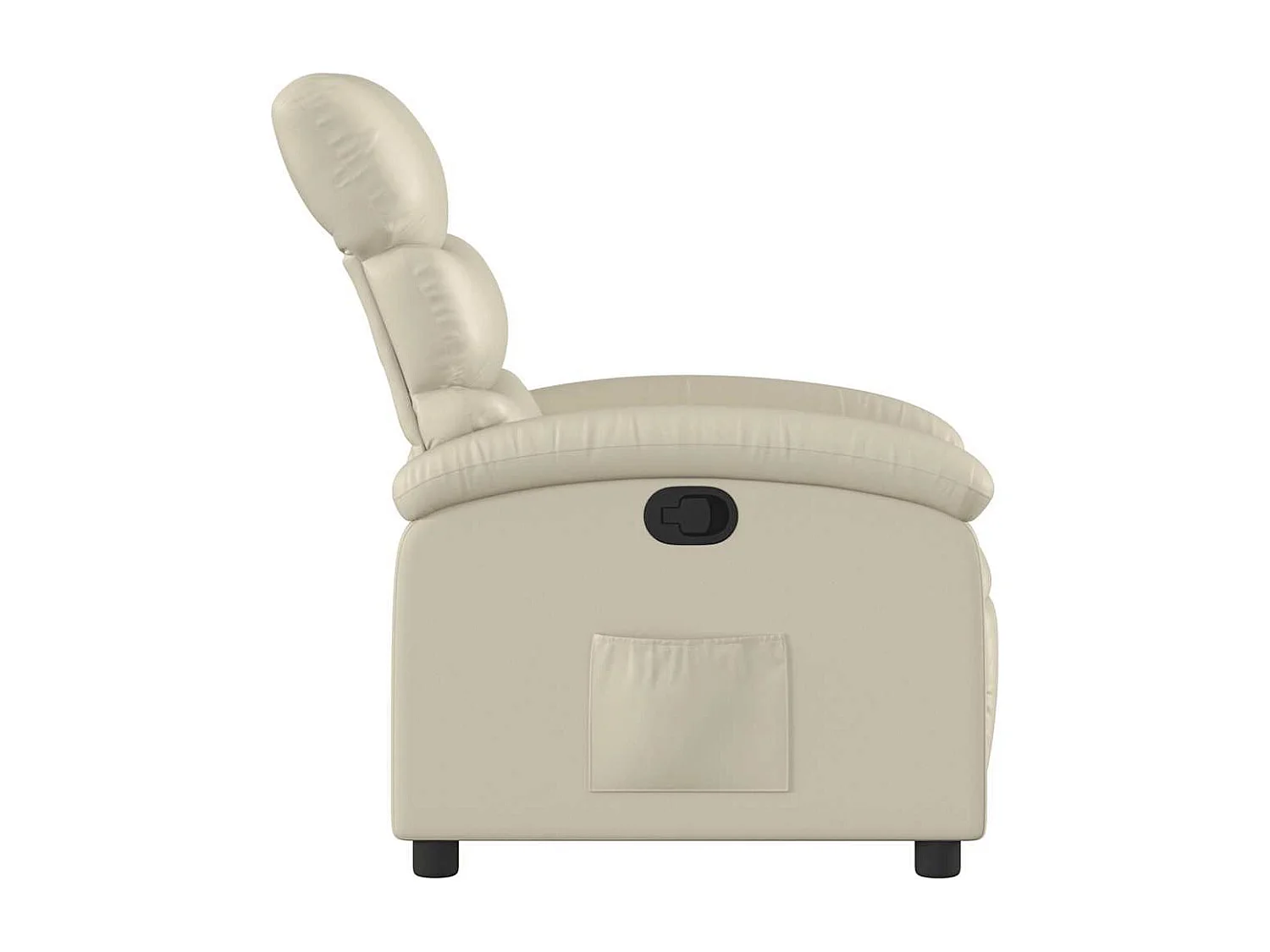 Relaxsessel | Lounge Sessel für Wohnzimmer Creme Kunstleder SHL84801