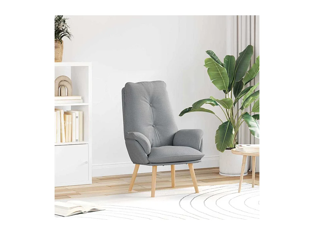 Sillón de relax | Silla Relax | Sillón de salón Gris claro 69x74x93 cm tela SHL9258