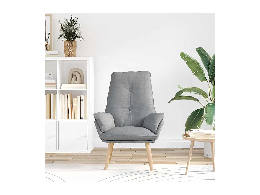 Sillón de relax | Silla Relax | Sillón de salón Gris claro 69x74x93 cm tela SHL9258