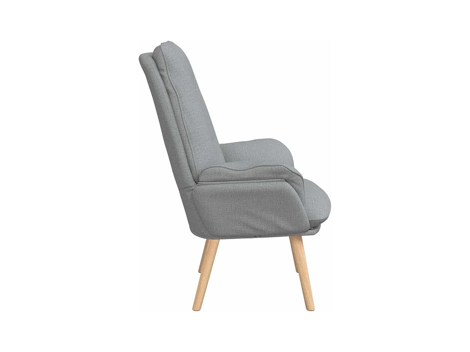 Sillón de relax | Silla Relax | Sillón de salón Gris claro 69x74x93 cm tela SHL9258