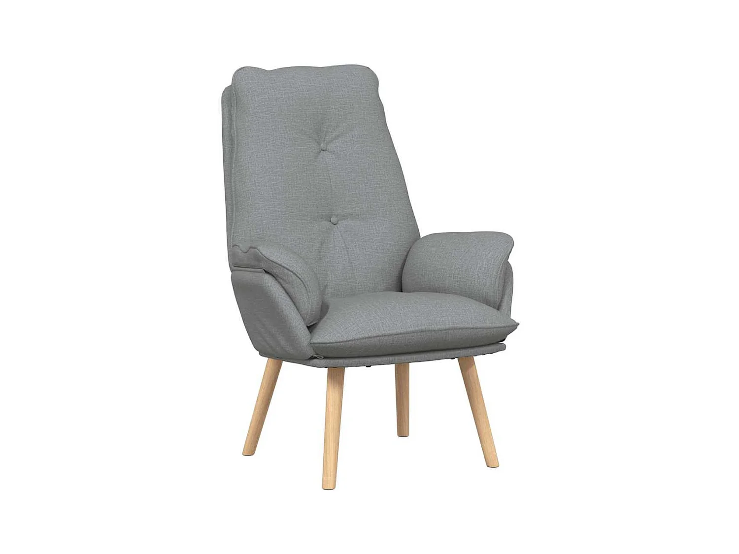 Fauteuil Salon-Chaise de relax Gris clair 69x74x93 cm tissu SHL4299