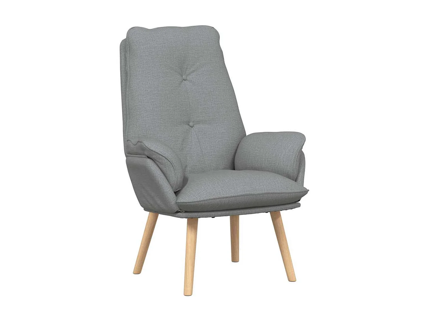 Fauteuil Salon-Chaise de relax Gris clair 69x74x93 cm tissu SHL4299