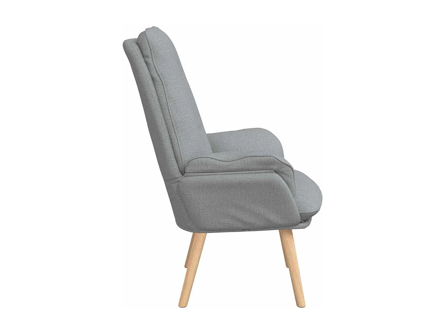 Fauteuil Salon-Chaise de relax Gris clair 69x74x93 cm tissu SHL4299