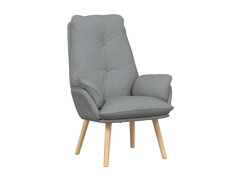 Fauteuil Salon-Chaise de relax Gris clair 69x74x93 cm tissu SHL4299