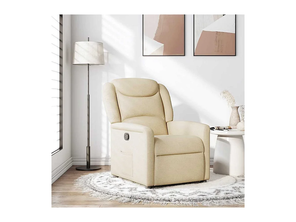 Sillón de relax | Sillón reclinable de tela crema SHL4949