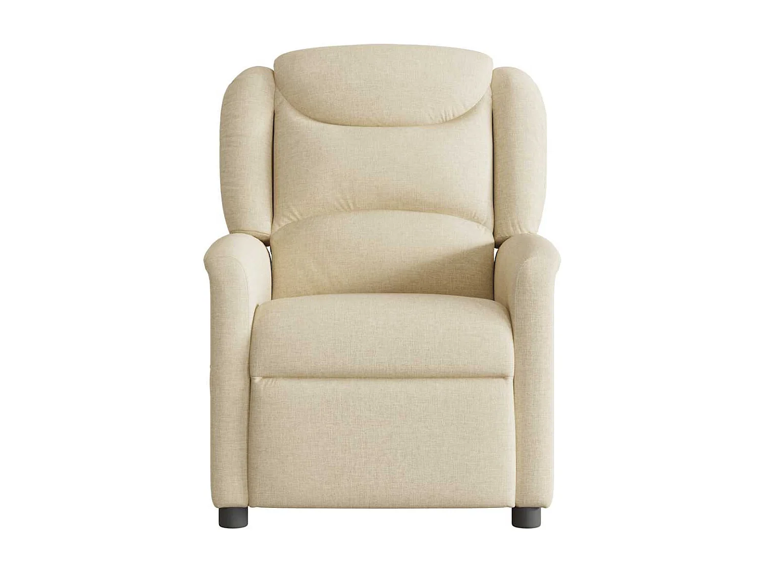 Fauteuil inclinable-Chaise de relax-Fauteuil salon Crème Tissu SHL1747