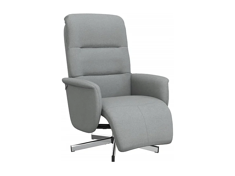 Sillón de relax | Sillón reclinable con reposapiés tela gris claro SHL8257