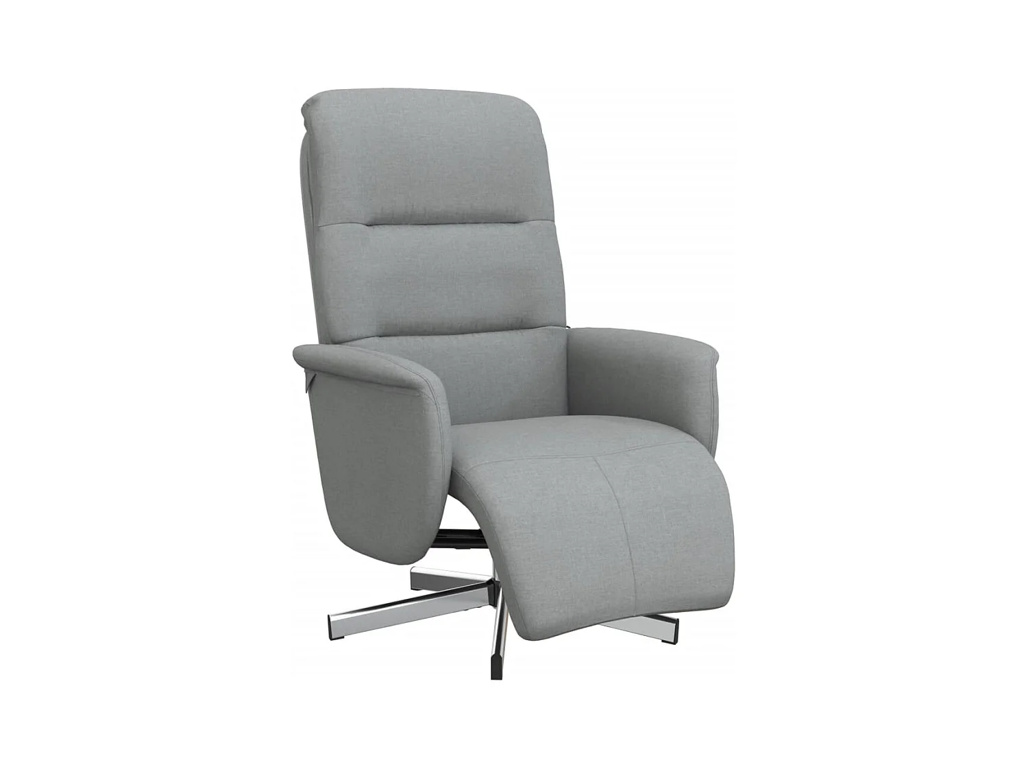 Sillón de relax | Sillón reclinable con reposapiés tela gris claro SHL8257