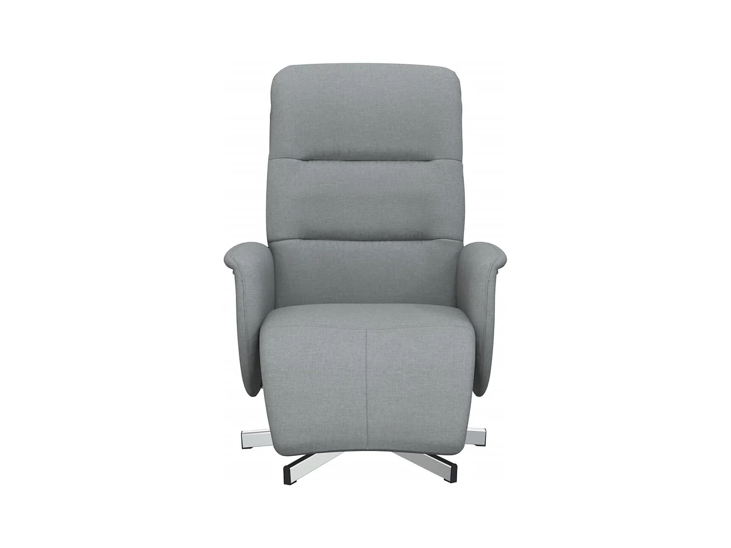 Sillón de relax | Sillón reclinable con reposapiés tela gris claro SHL8257