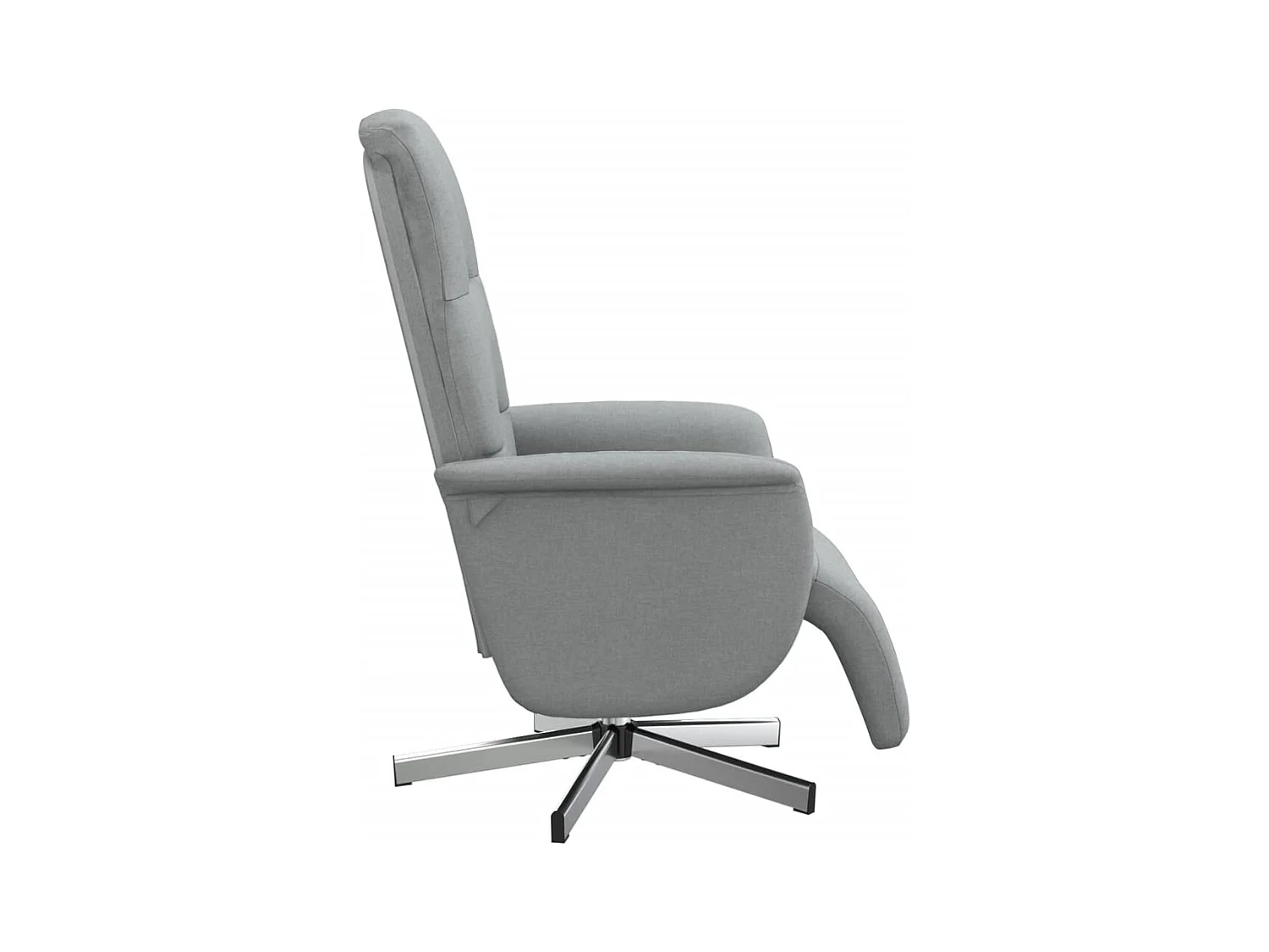 Sillón de relax | Sillón reclinable con reposapiés tela gris claro SHL8257